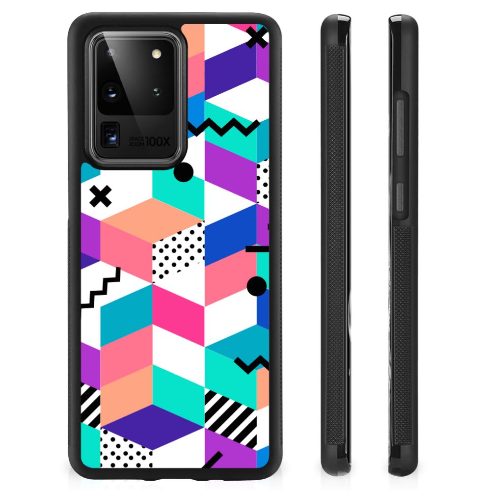 Samsung Galaxy S20 Ultra Grip Case Blokken Kleurrijk
