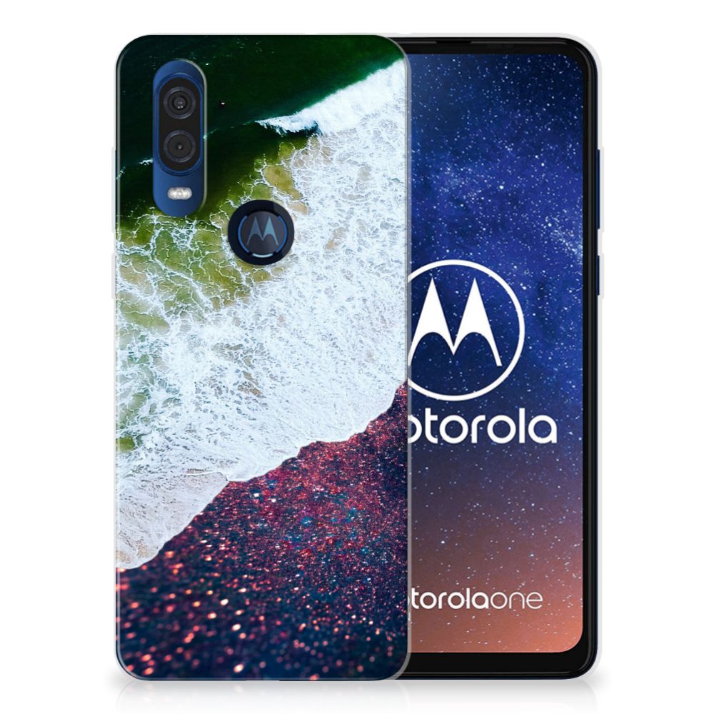 Motorola One Vision TPU Hoesje Sea in Space