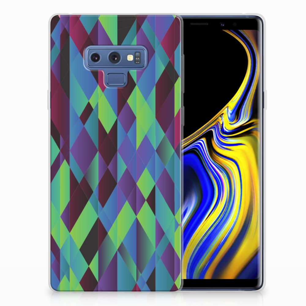 Samsung Galaxy Note 9 TPU Hoesje Abstract Green Blue
