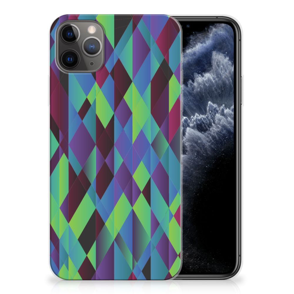 Apple iPhone 11 Pro Max TPU Hoesje Abstract Green Blue