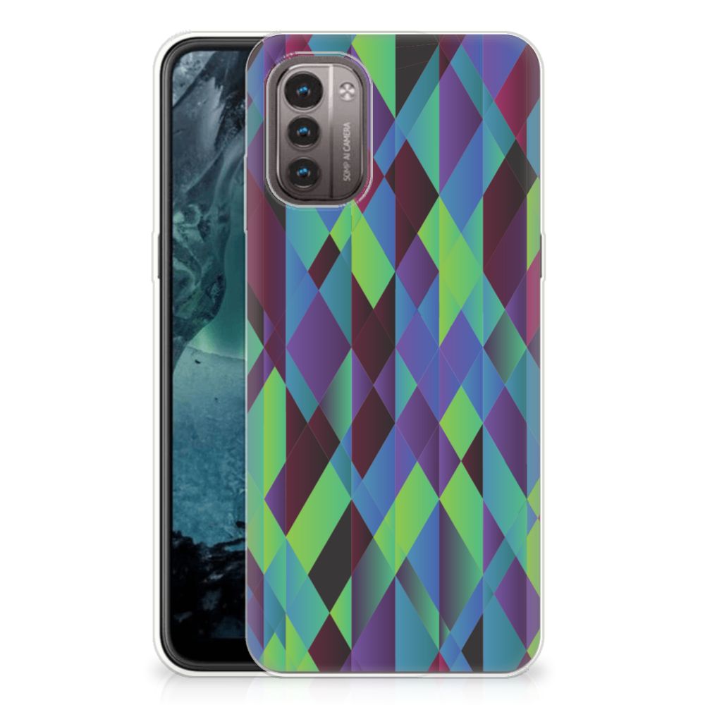 Nokia G21 | G11 TPU Hoesje Abstract Green Blue