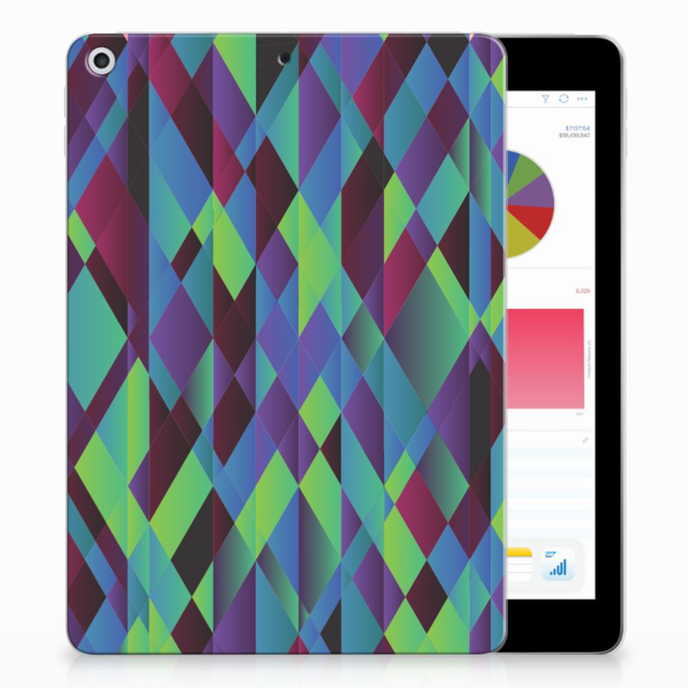 Apple iPad 9.7 2018 | 2017 Back Cover Abstract Green Blue