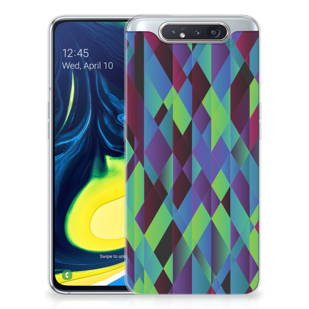 Samsung Galaxy A80 TPU Hoesje Abstract Green Blue