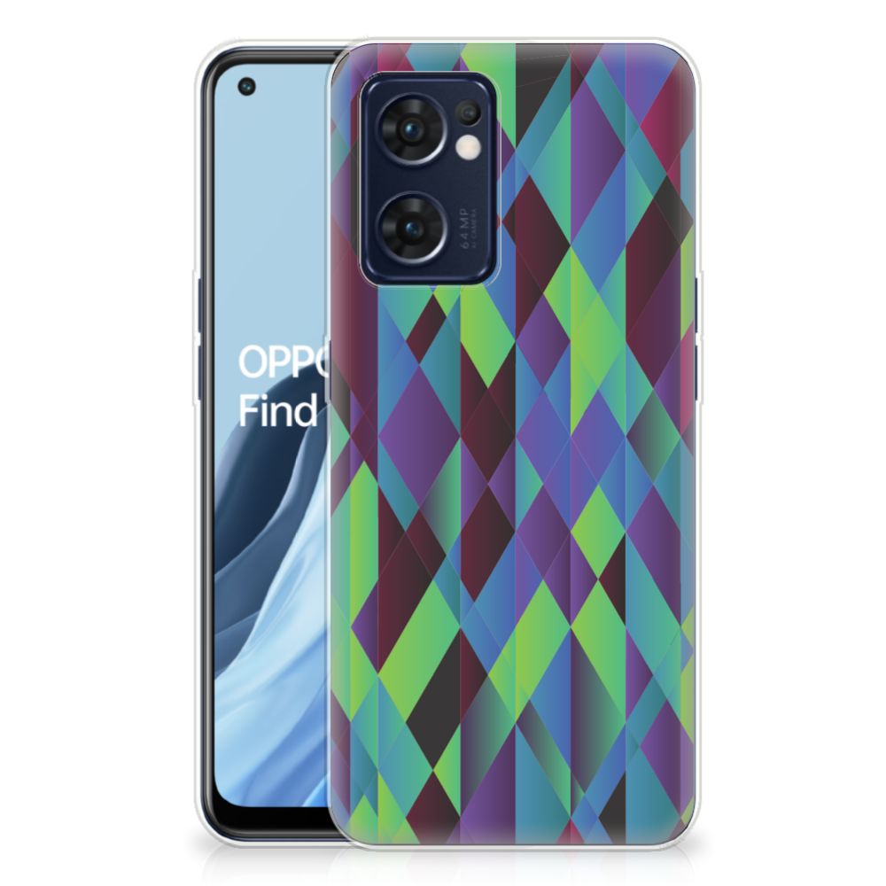 OPPO Reno 7 5G | Find X5 Lite TPU Hoesje Abstract Green Blue