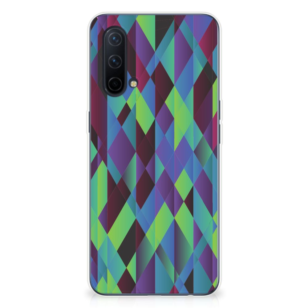 OnePlus Nord CE 5G TPU Hoesje Abstract Green Blue