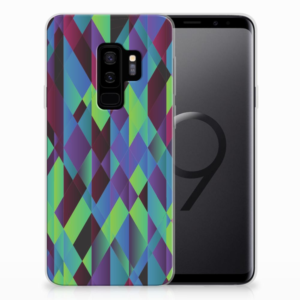 Samsung Galaxy S9 Plus TPU Hoesje Design Abstract Green Blue