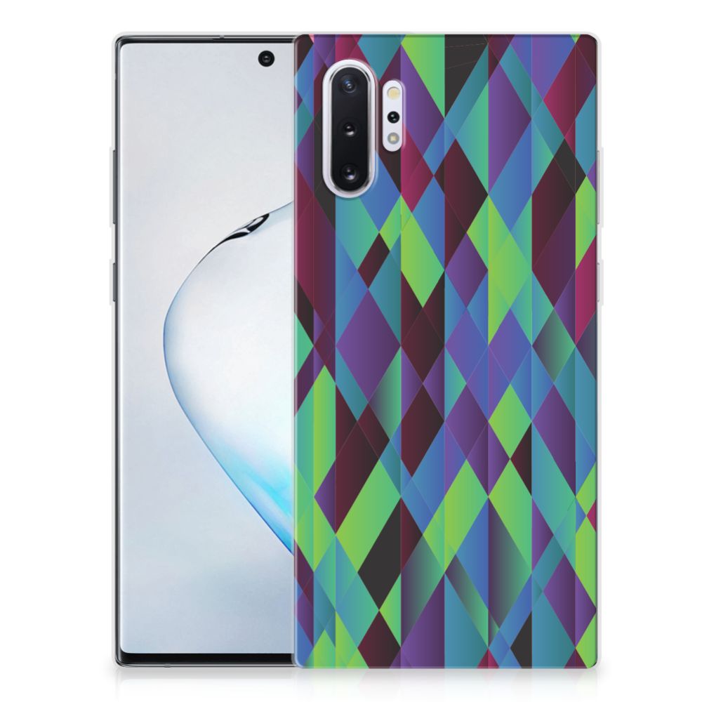Samsung Galaxy Note 10 Plus TPU Hoesje Abstract Green Blue
