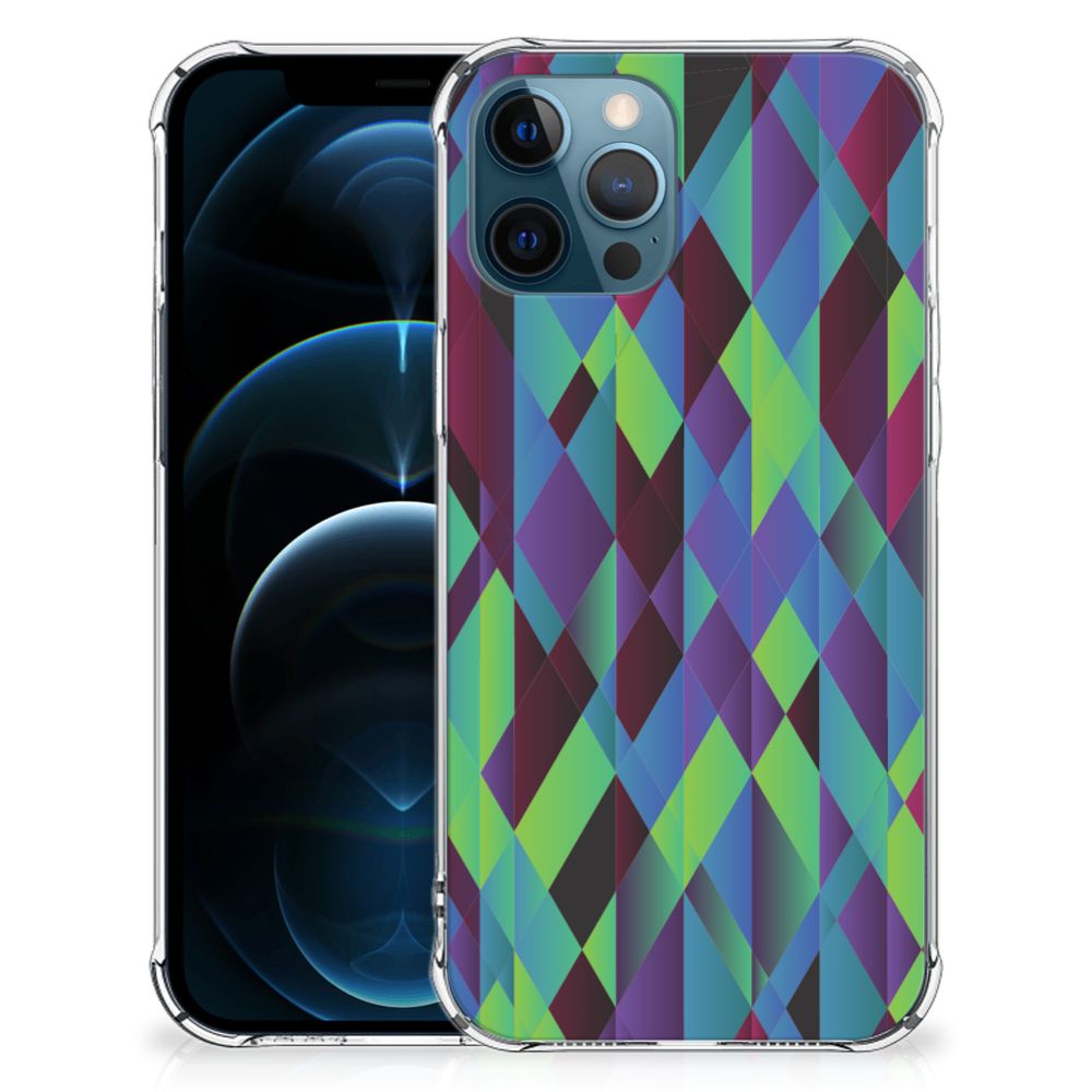 iPhone 12 | 12 Pro Shockproof Case Abstract Green Blue