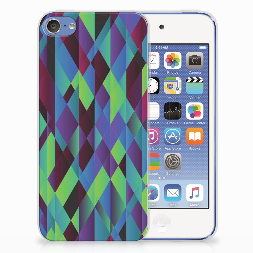 Apple iPod Touch 5 | 6 TPU Hoesje Design Abstract Green Blue