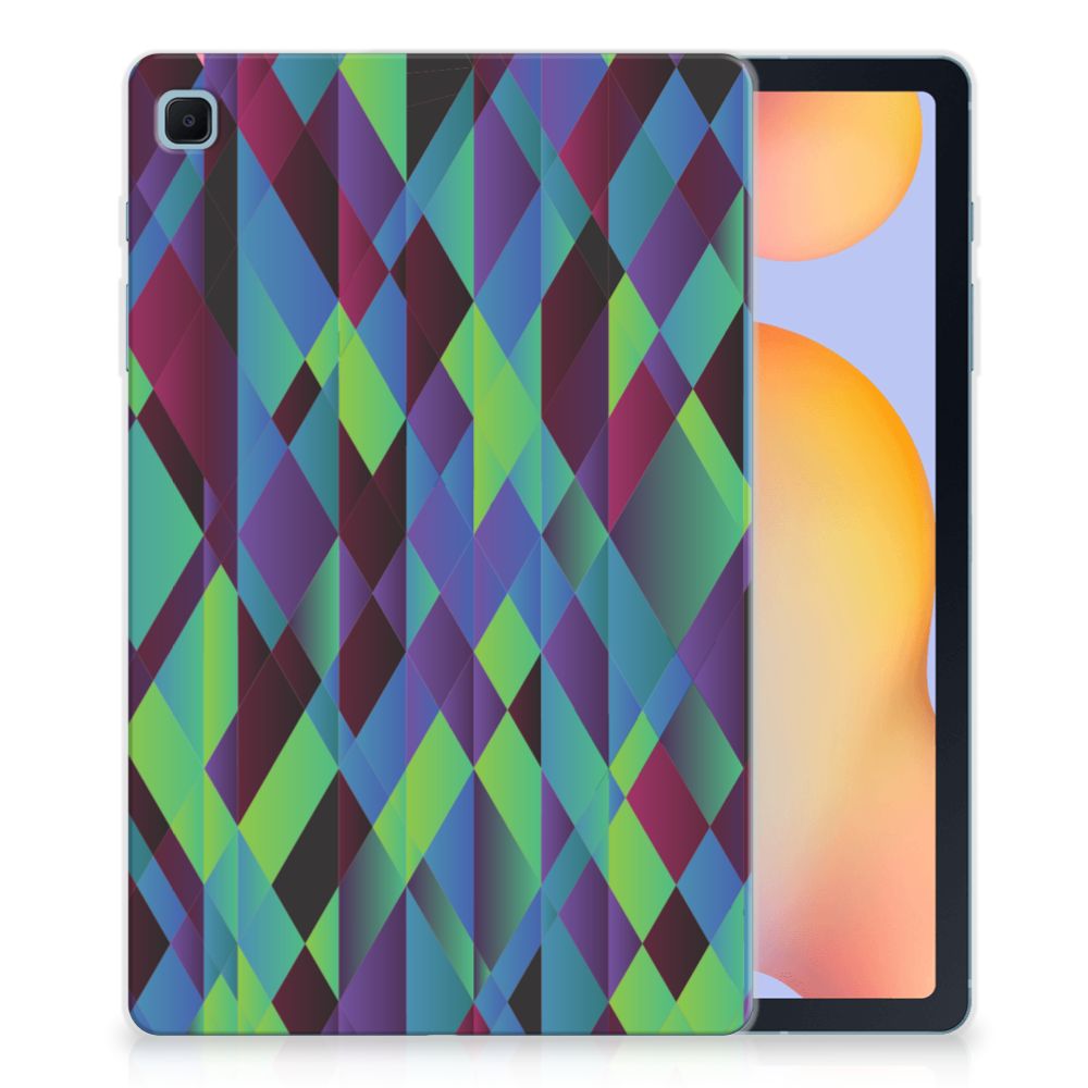 Samsung Galaxy Tab S6 Lite Back Cover Abstract Green Blue