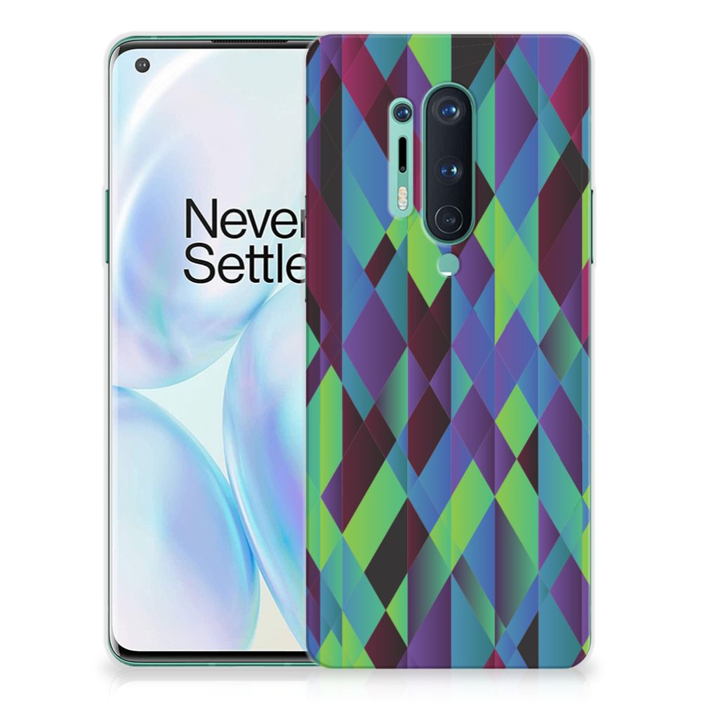 OnePlus 8 Pro TPU Hoesje Abstract Green Blue