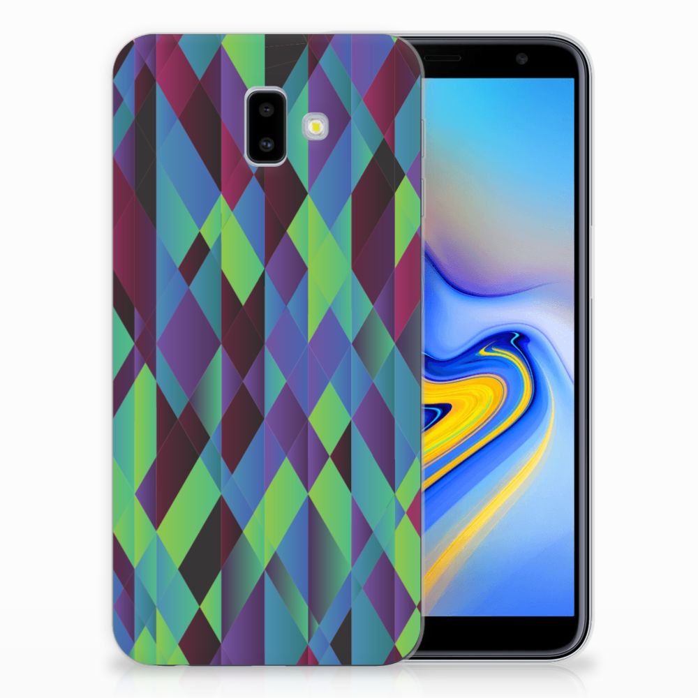Samsung Galaxy J6 Plus (2018) TPU Hoesje Abstract Green Blue