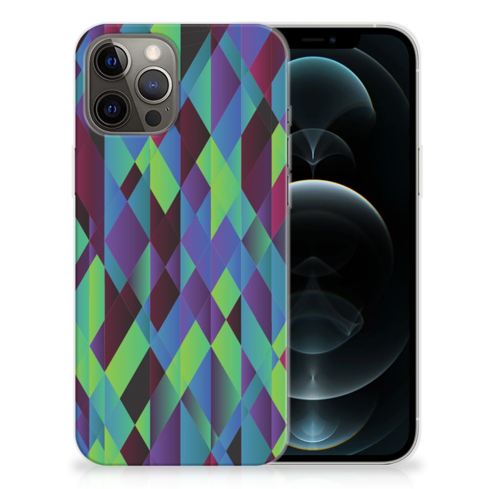 iPhone 12 Pro Max TPU Hoesje Abstract Green Blue