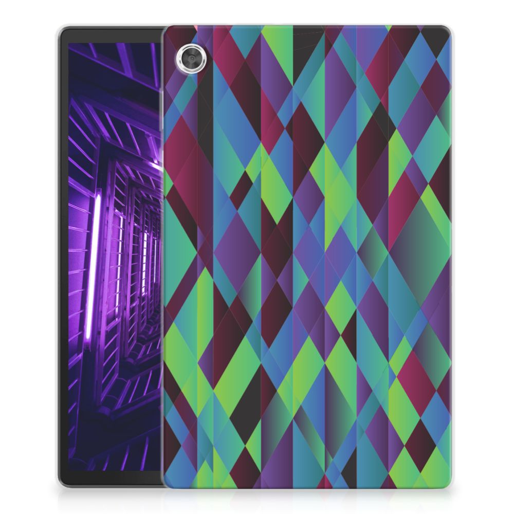 Lenovo Tab M10 Plus Back Cover Abstract Green Blue