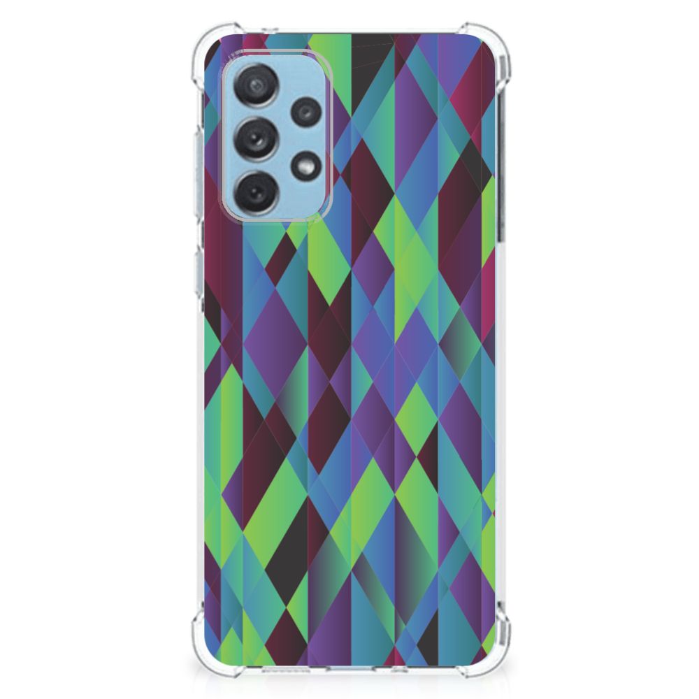Samsung Galaxy A73 Shockproof Case Abstract Green Blue