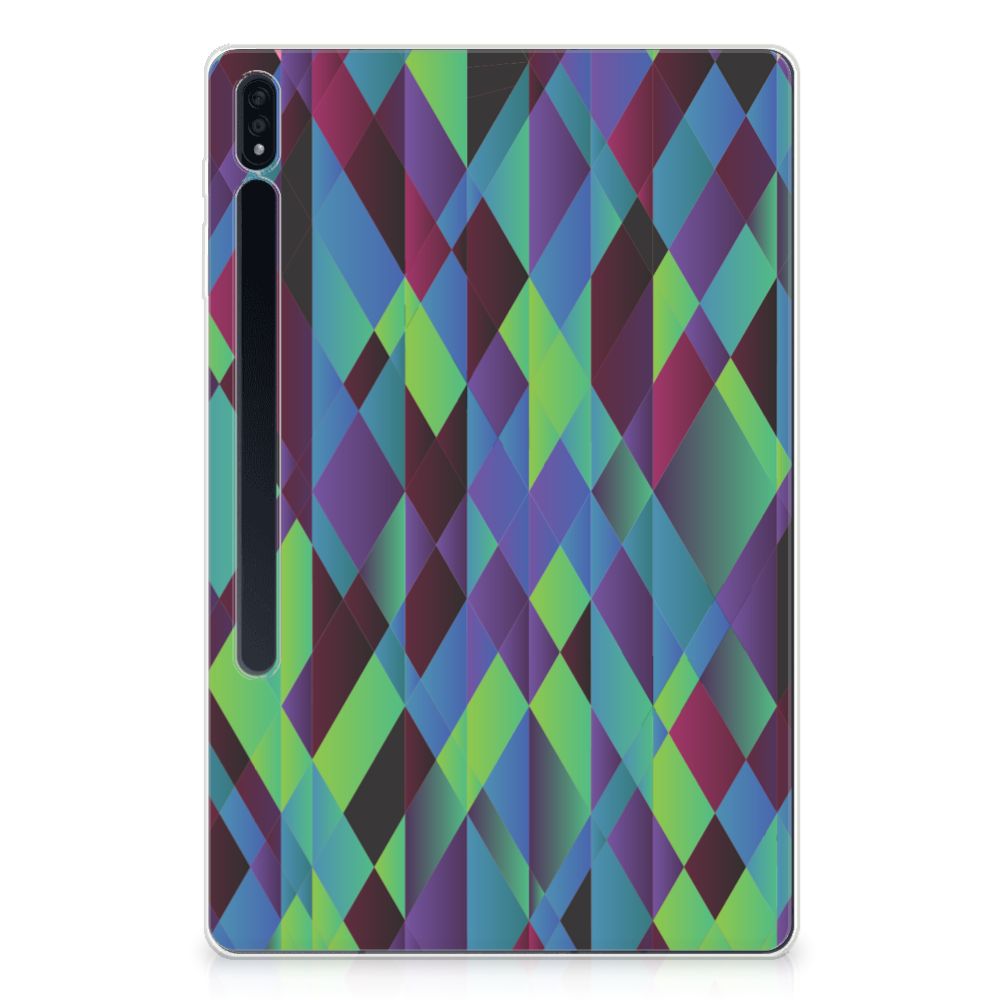 Samsung Galaxy Tab S7 Plus Back Cover Abstract Green Blue