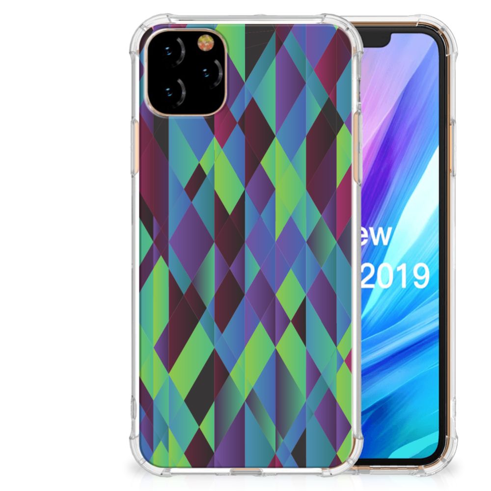 Apple iPhone 11 Pro Max Shockproof Case Abstract Green Blue