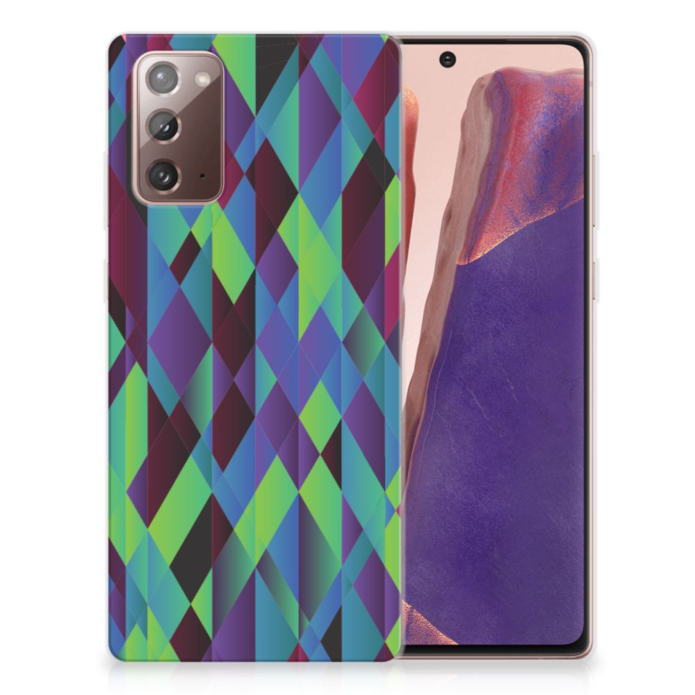 Samsung Note 20 TPU Hoesje Abstract Green Blue