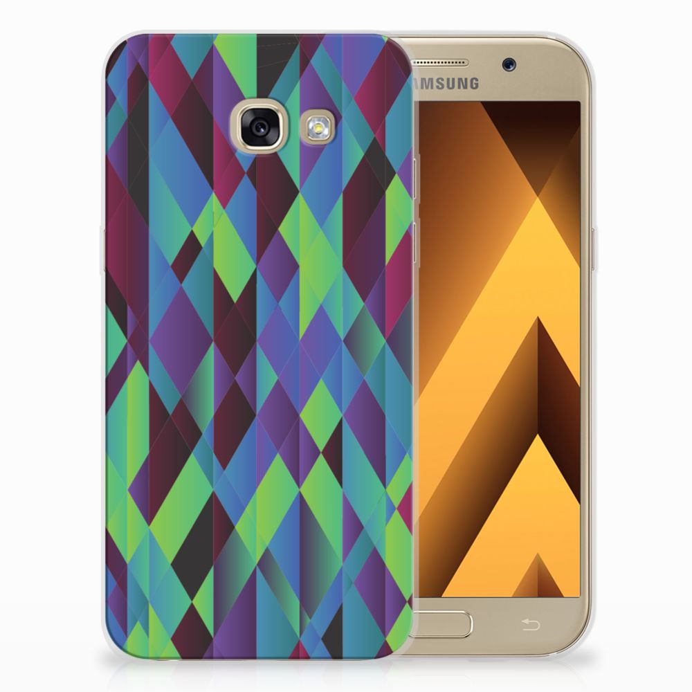 Samsung Galaxy A5 2017 TPU Hoesje Abstract Green Blue