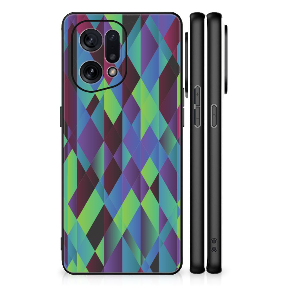 OPPO Find X5 Backcover Abstract Green Blue