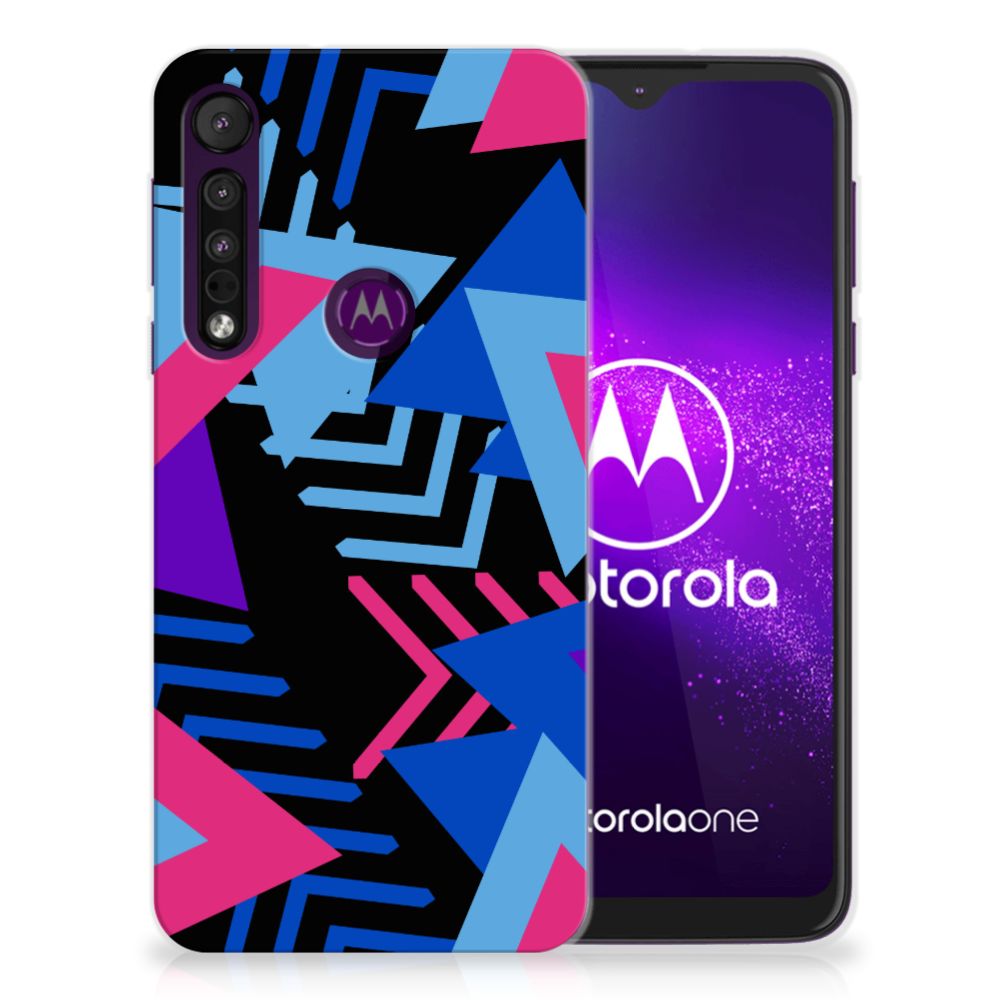 Motorola One Macro TPU Hoesje Funky Triangle