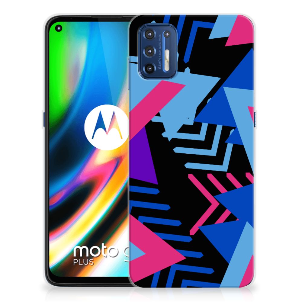 Motorola Moto G9 Plus TPU Hoesje Funky Triangle