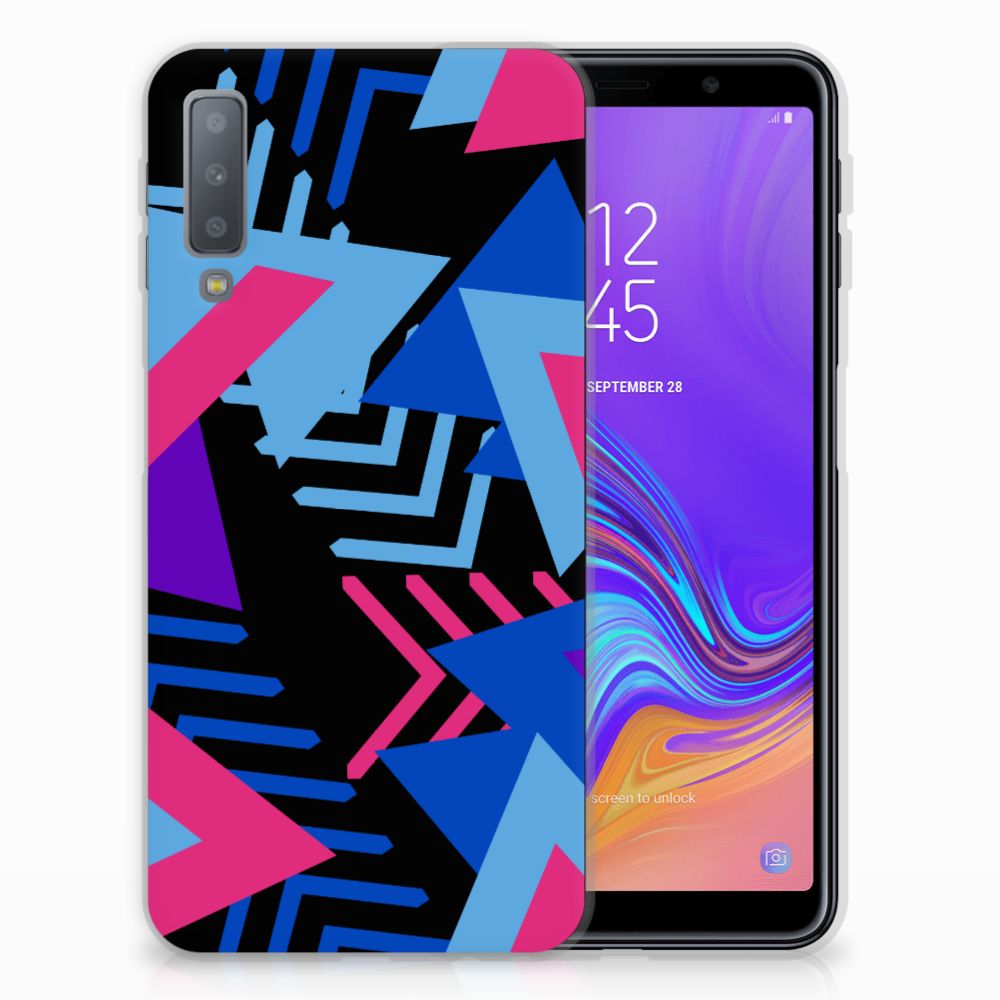 Samsung Galaxy A7 (2018) TPU Hoesje Funky Triangle