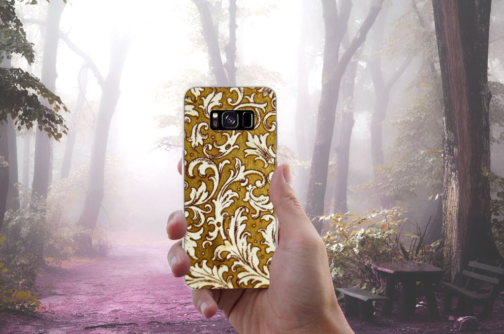 Siliconen Hoesje Samsung Galaxy S8 Barok Goud