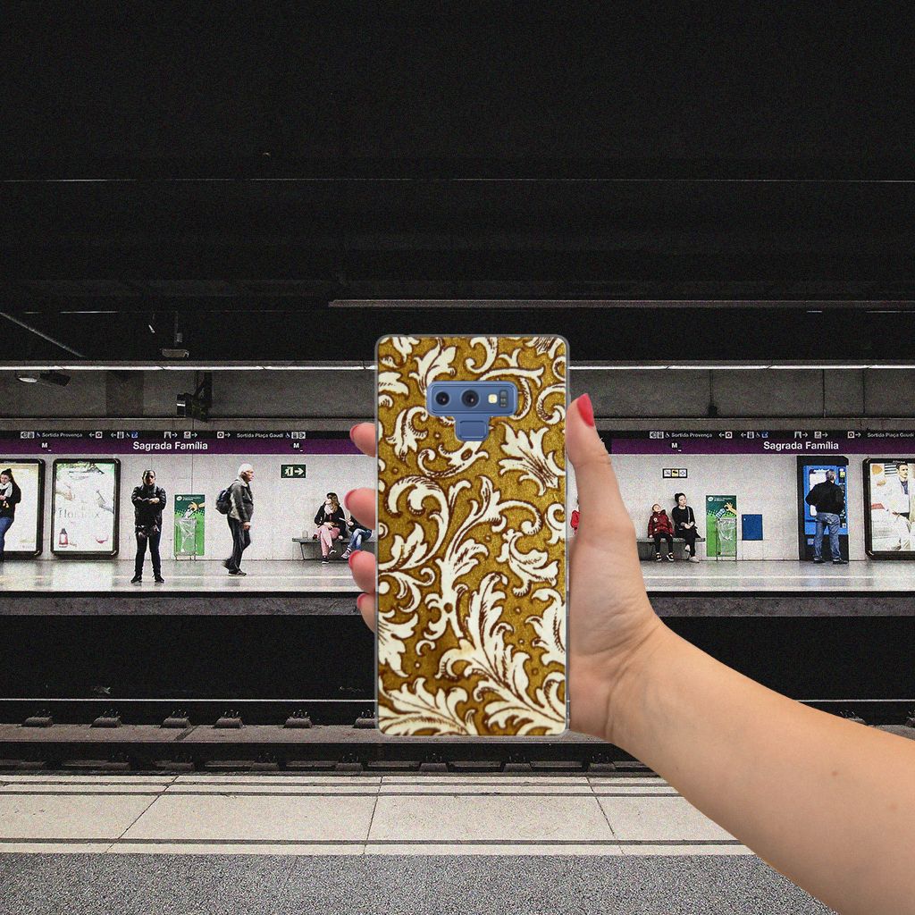 Siliconen Hoesje Samsung Galaxy Note 9 Barok Goud