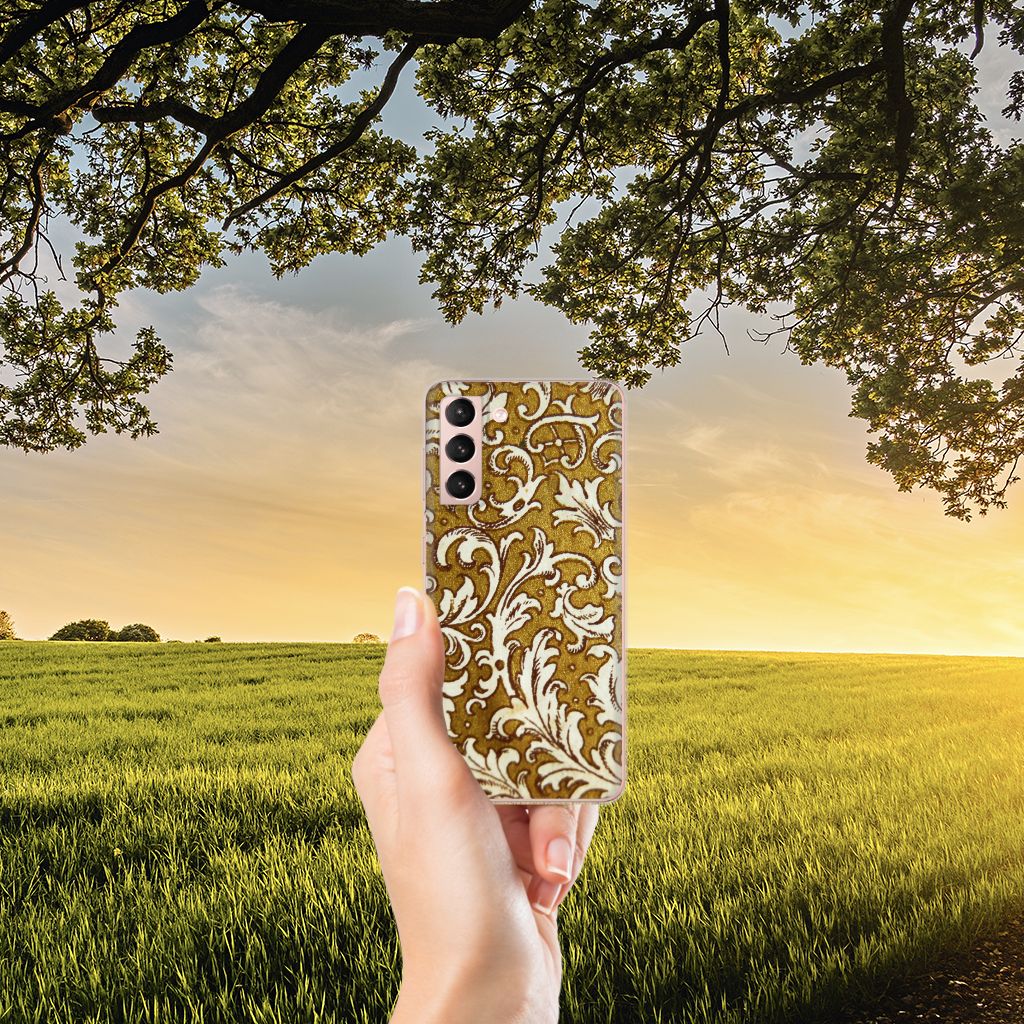 Siliconen Hoesje Samsung Galaxy S21 Barok Goud