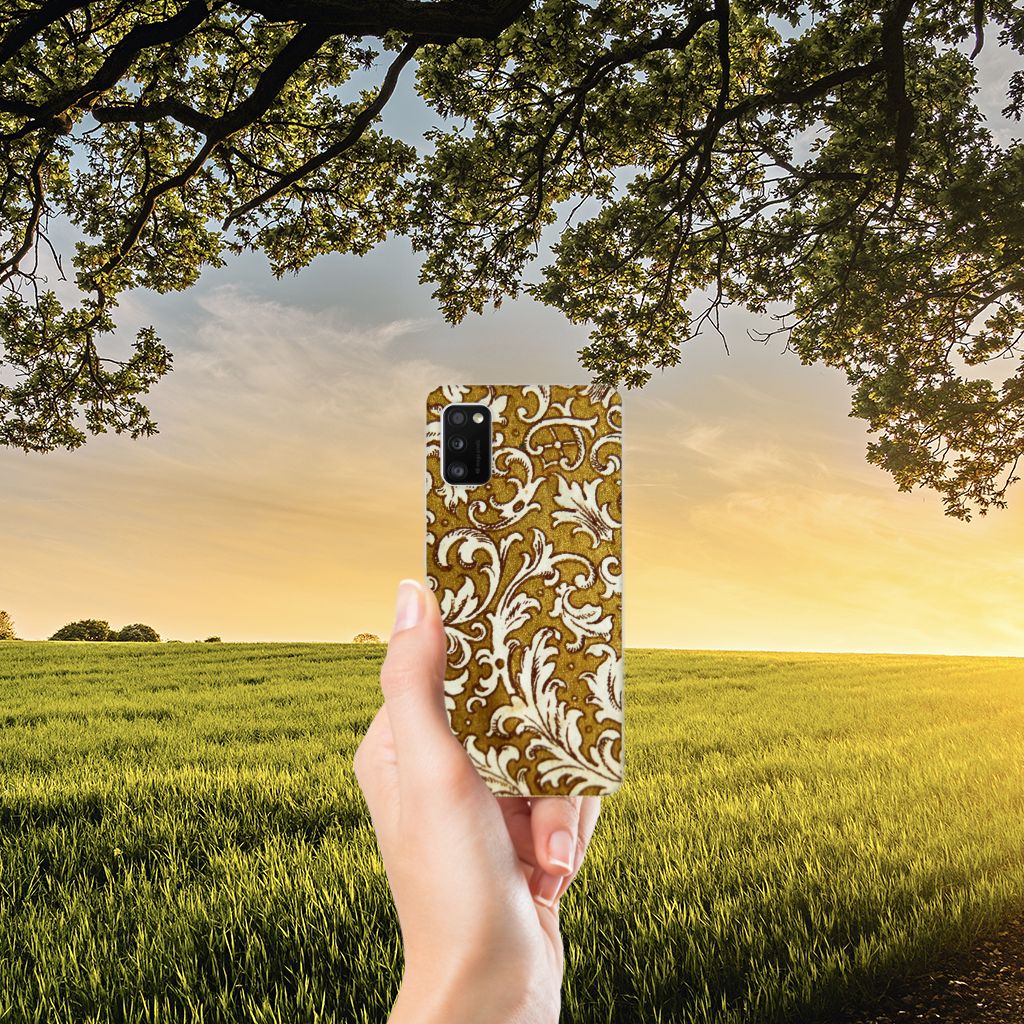 Siliconen Hoesje Samsung Galaxy A41 Barok Goud