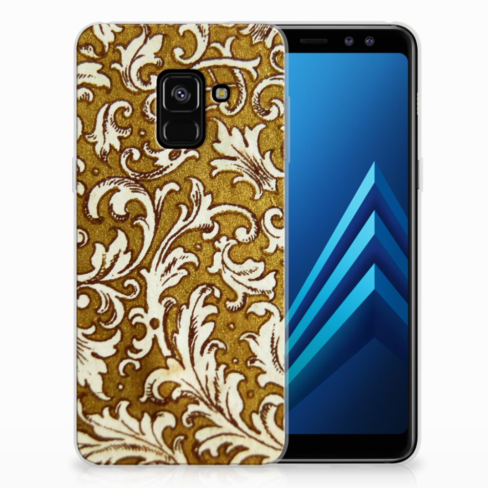 Siliconen Hoesje Samsung Galaxy A8 (2018) Barok Goud