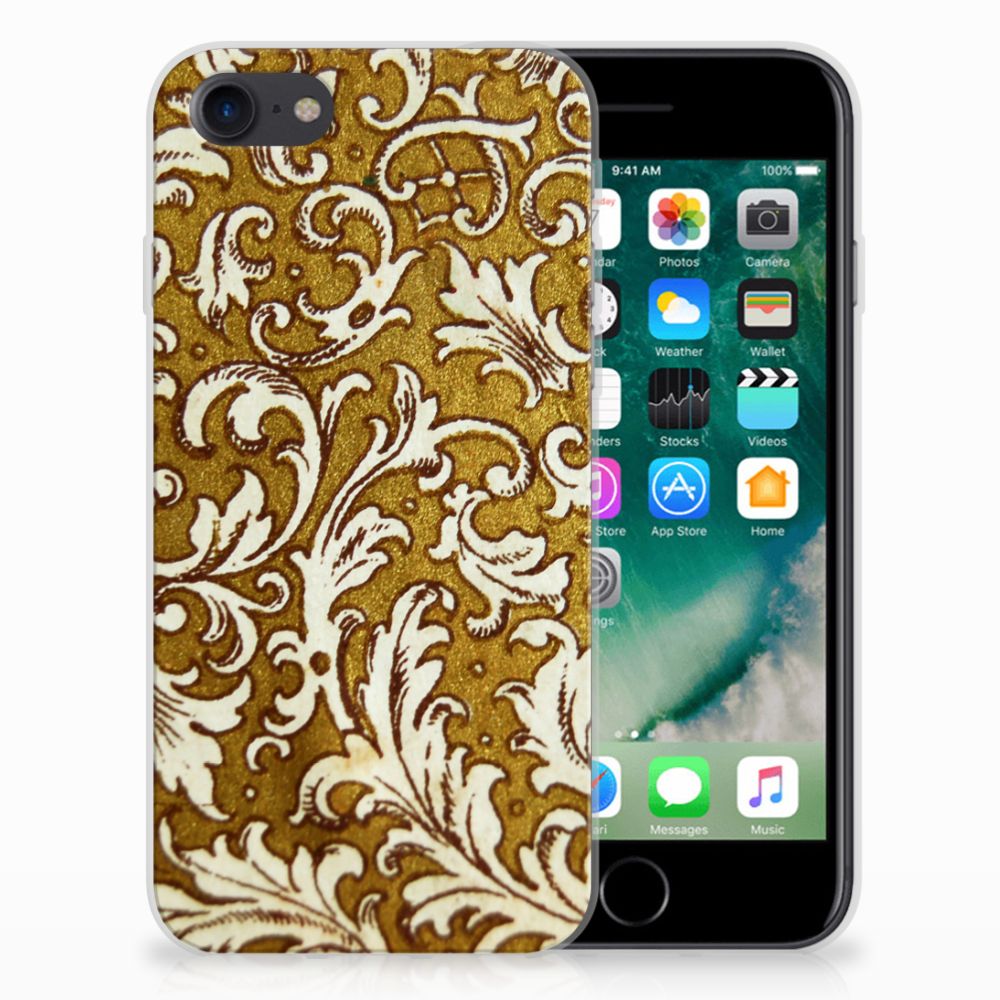 Apple iPhone 7 | 8 TPU Hoesje Design Barok Goud