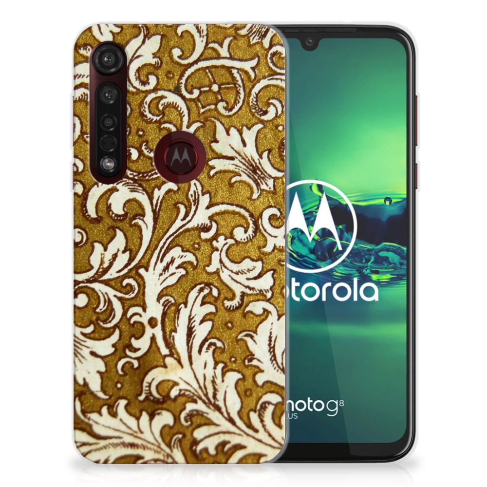 Siliconen Hoesje Motorola Moto G8 Plus Barok Goud