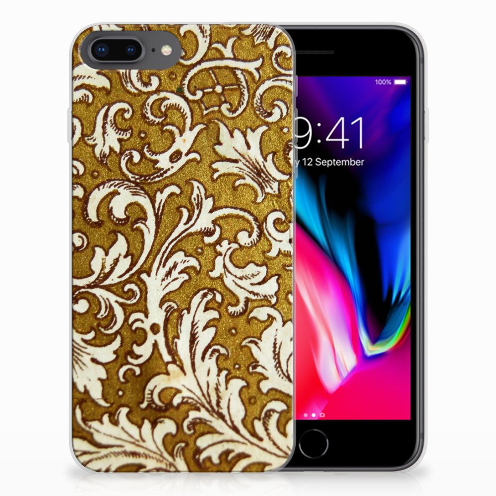 Siliconen Hoesje Apple iPhone 7 Plus | 8 Plus Barok Goud