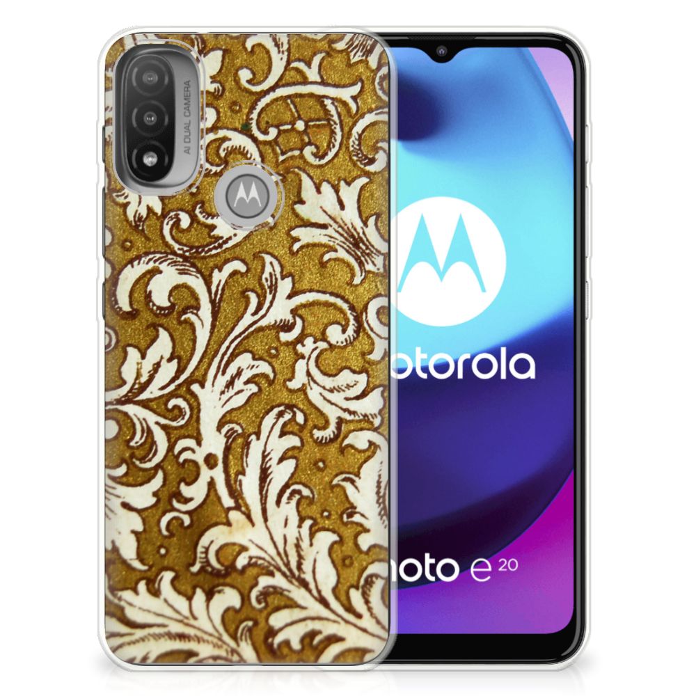 Siliconen Hoesje Motorola Moto E20 | E40 Barok Goud