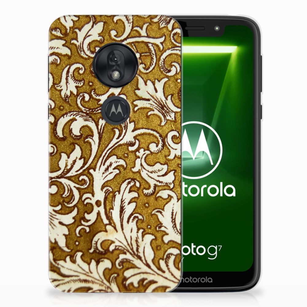 Siliconen Hoesje Motorola Moto G7 Play Barok Goud