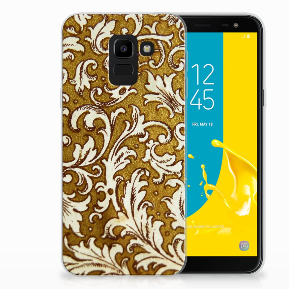 Siliconen Hoesje Samsung Galaxy J6 2018 Barok Goud