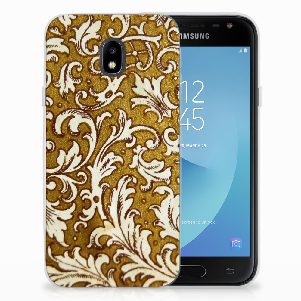 Siliconen Hoesje Samsung Galaxy J3 2017 Barok Goud