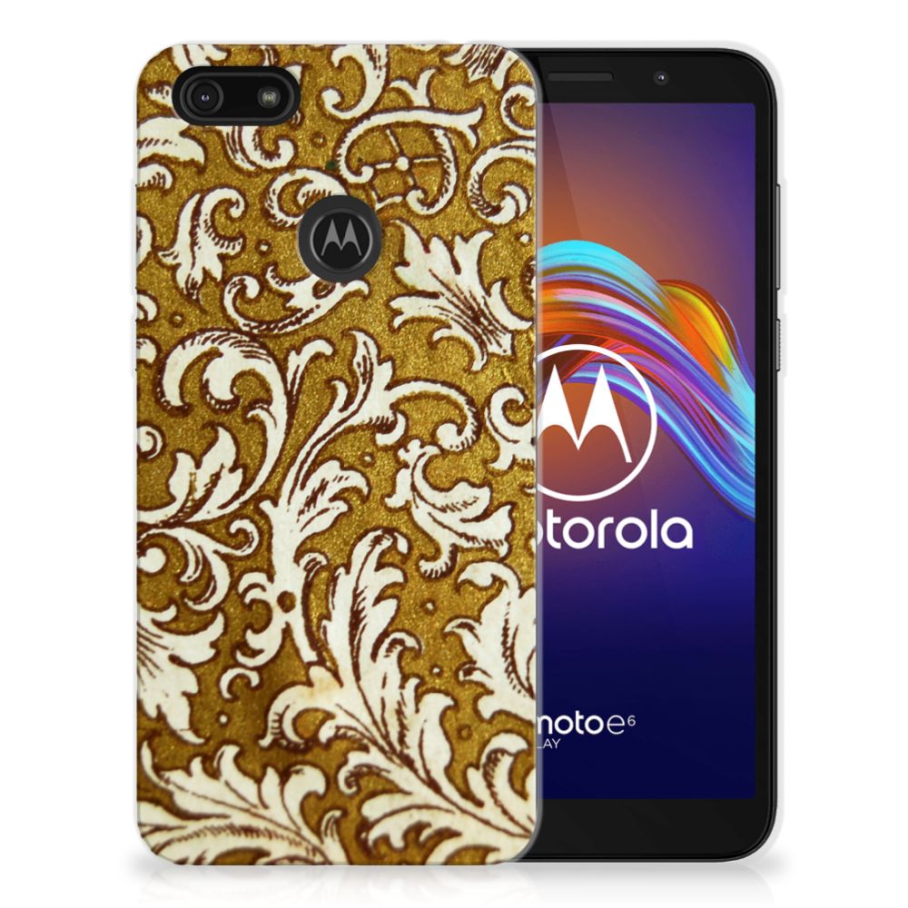 Siliconen Hoesje Motorola Moto E6 Play Barok Goud