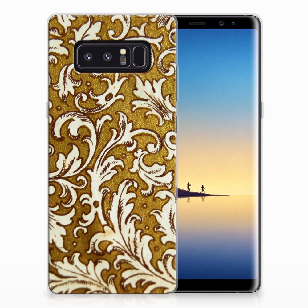 Siliconen Hoesje Samsung Galaxy Note 8 Barok Goud