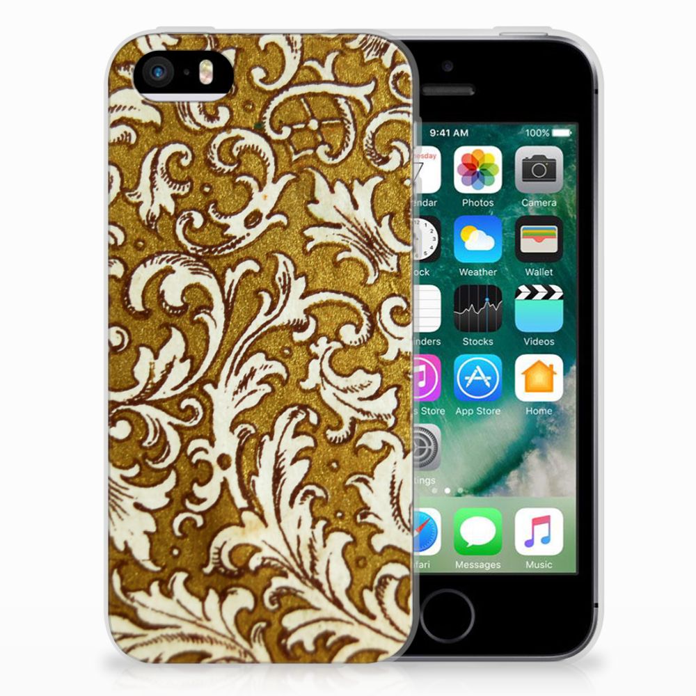 Siliconen Hoesje Apple iPhone SE | 5S Barok Goud