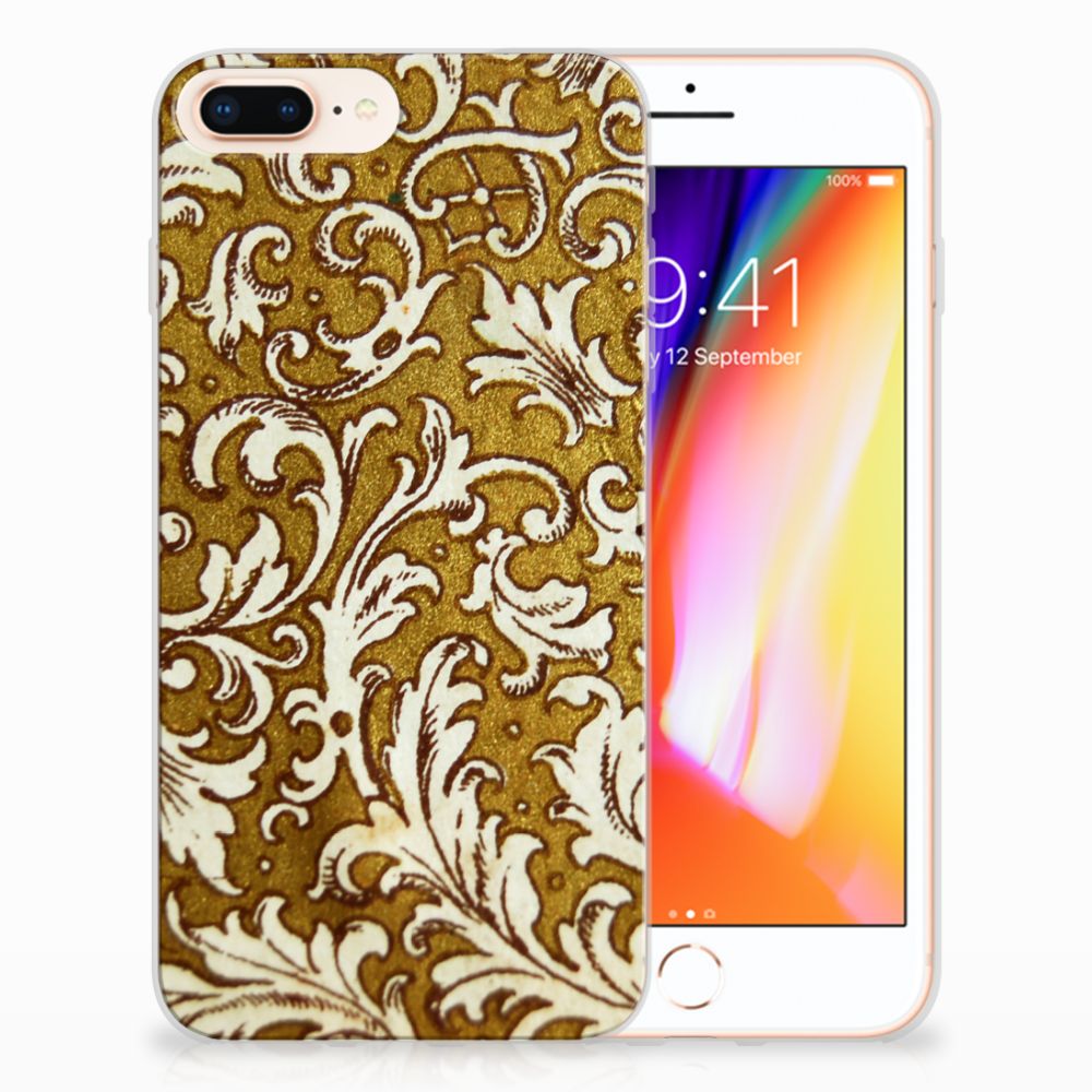 Siliconen Hoesje Apple iPhone 7 Plus | 8 Plus Barok Goud