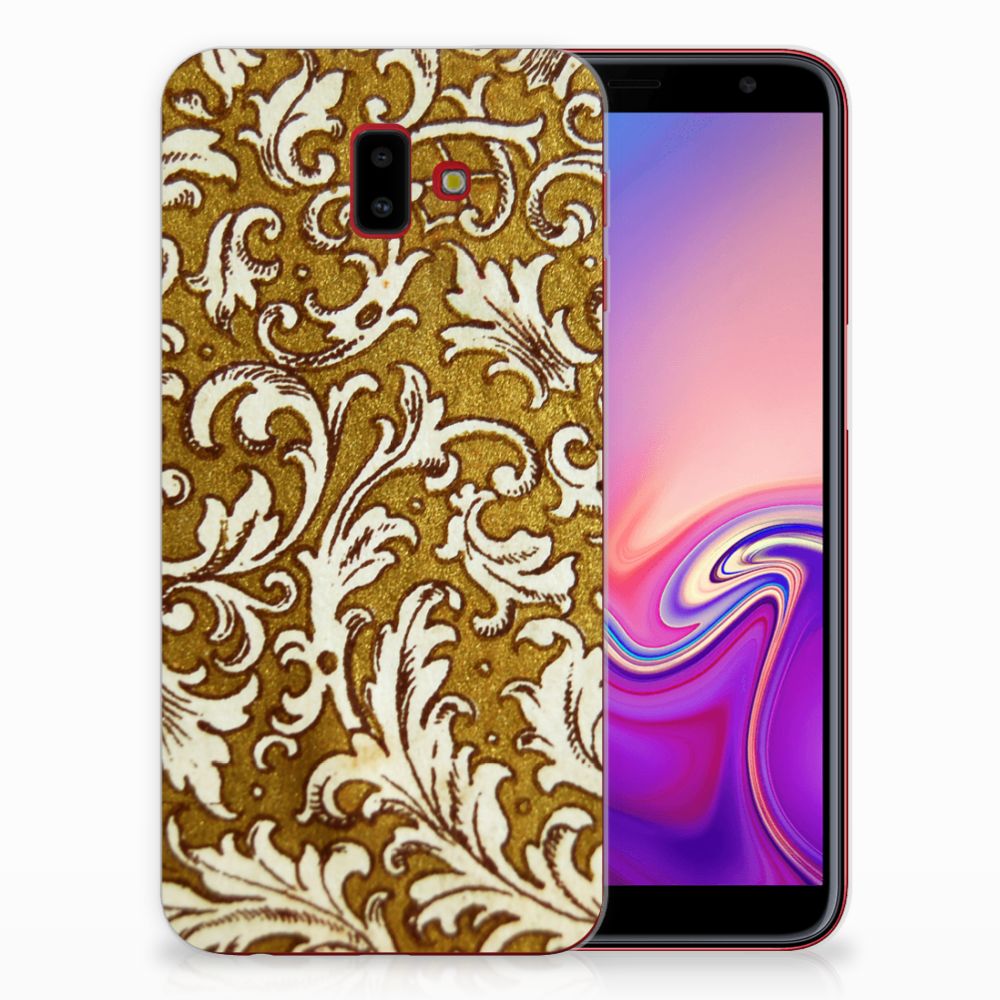 Siliconen Hoesje Samsung Galaxy J6 Plus (2018) Barok Goud