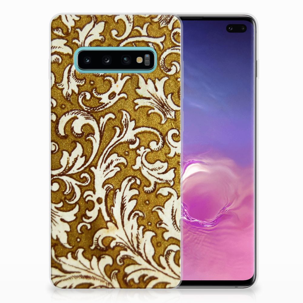 Siliconen Hoesje Samsung Galaxy S10 Plus Barok Goud