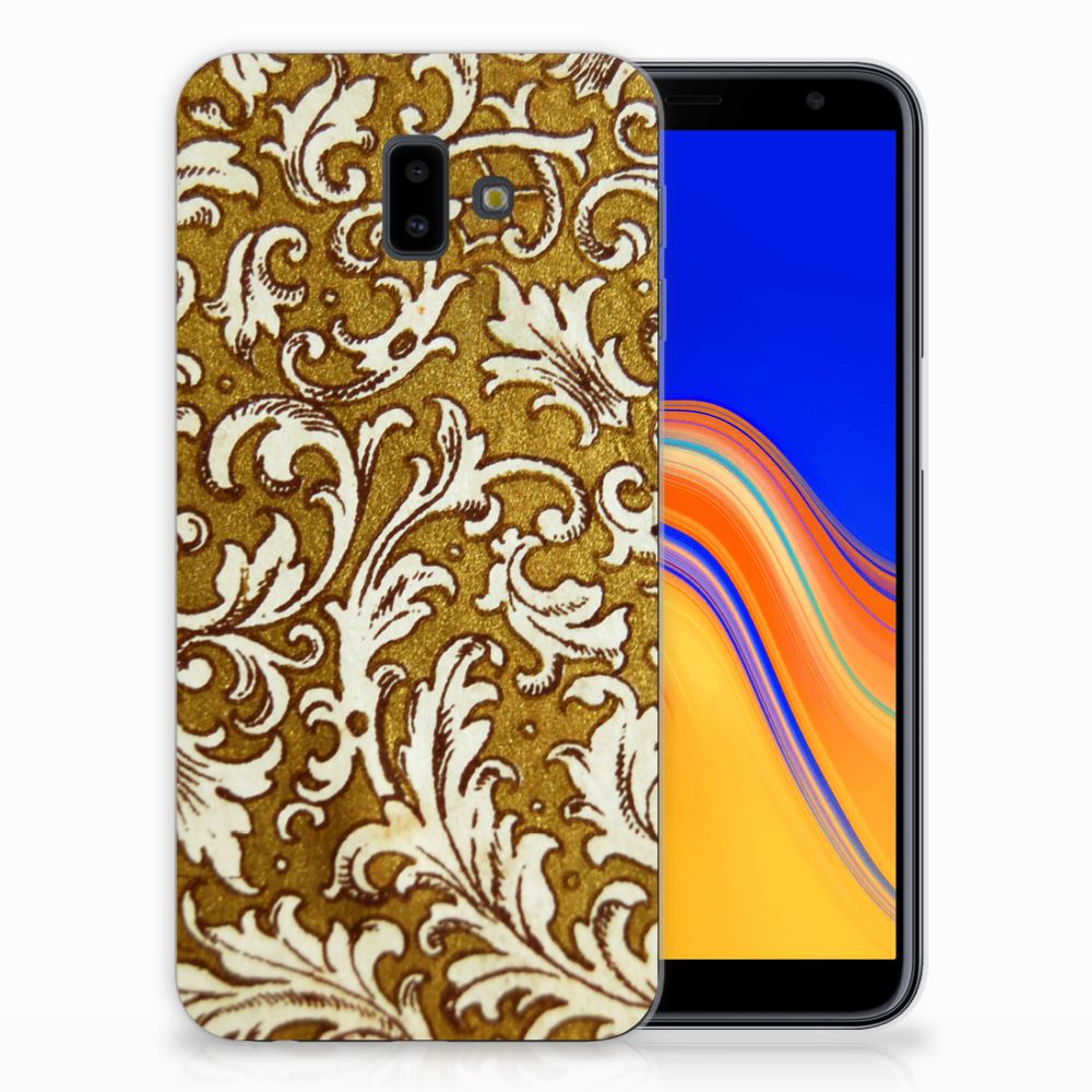 Siliconen Hoesje Samsung Galaxy J6 Plus (2018) Barok Goud