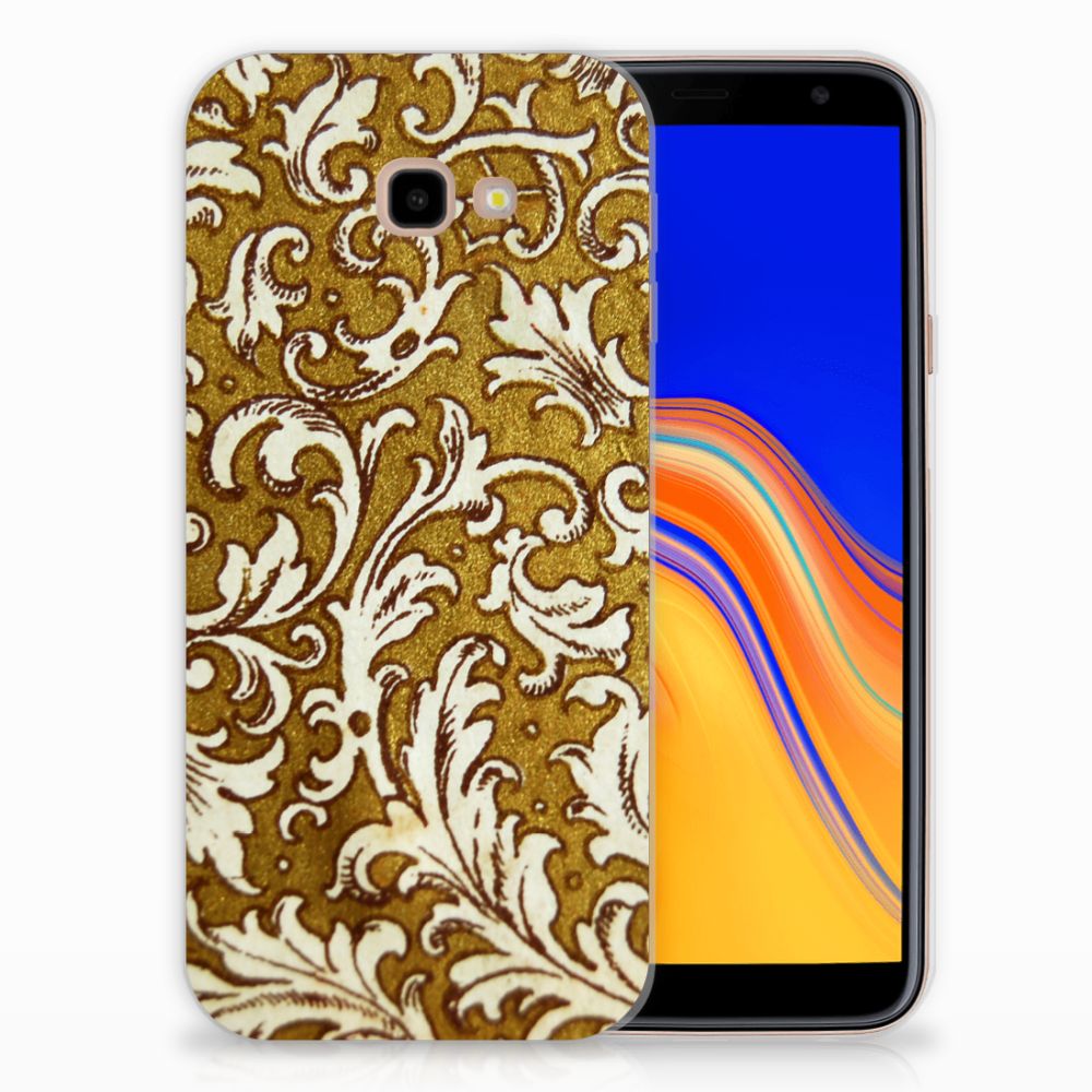 Siliconen Hoesje Samsung Galaxy J4 Plus (2018) Barok Goud