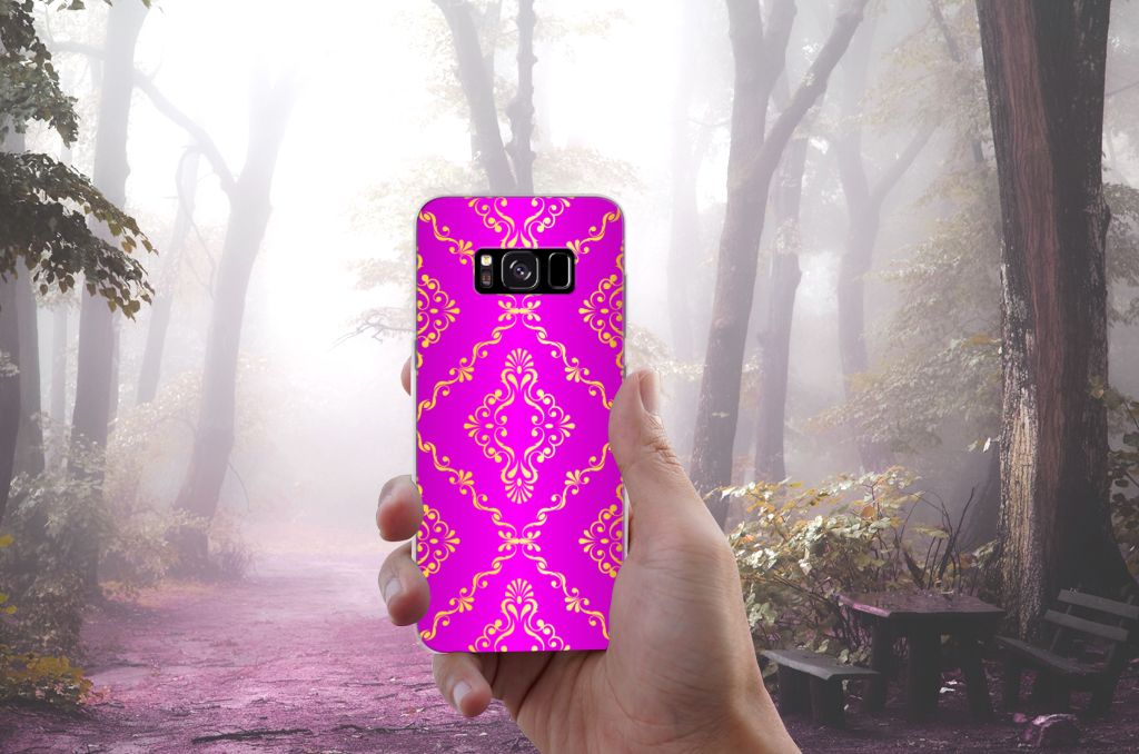 Siliconen Hoesje Samsung Galaxy S8 Barok Roze