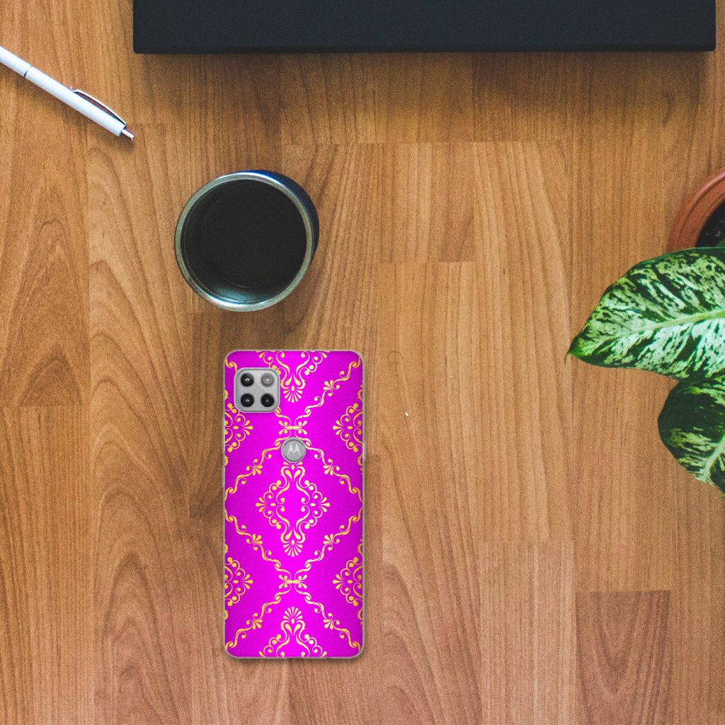 Siliconen Hoesje Motorola Moto G 5G Barok Roze