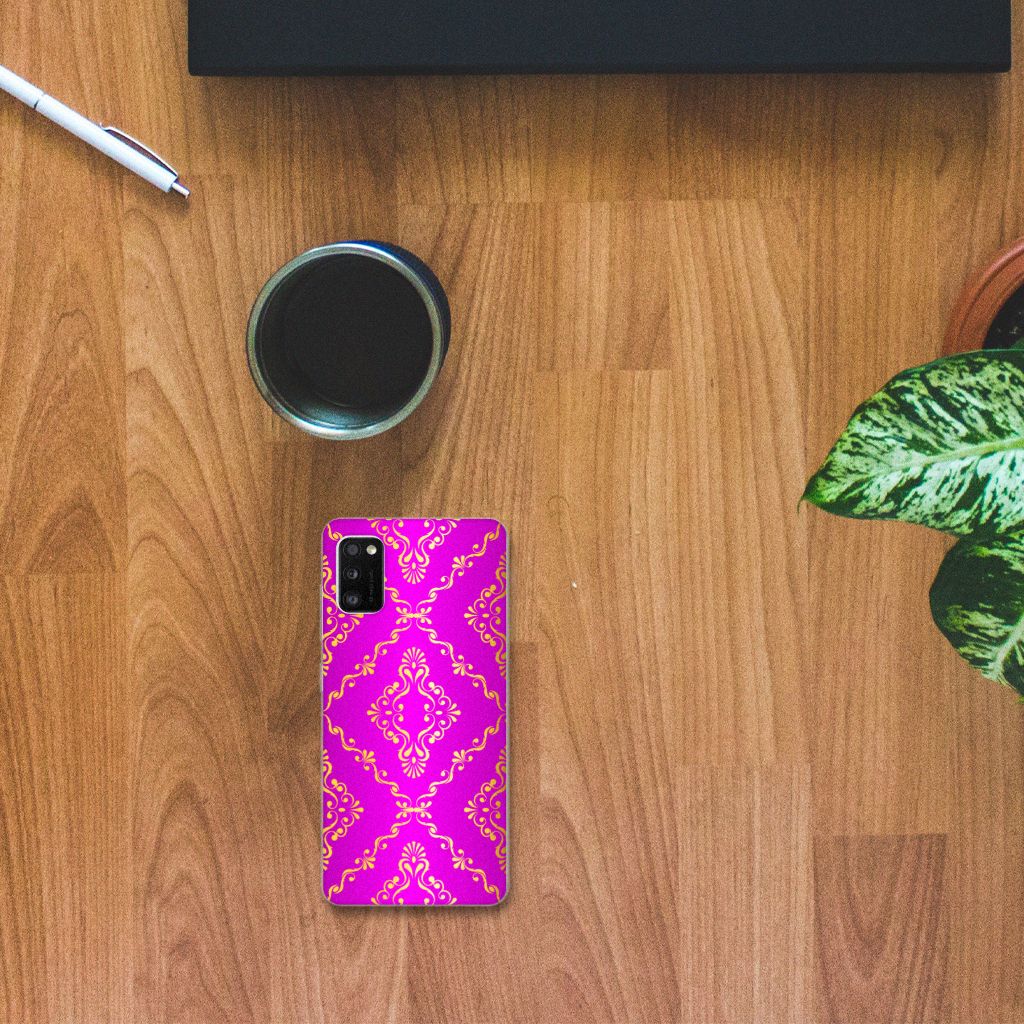 Siliconen Hoesje Samsung Galaxy A41 Barok Roze